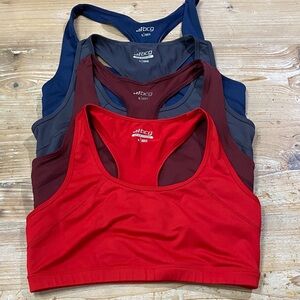 BCG Sports Bra Set - Red, Navy, and Gray